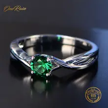 OneRain – bague en argent Sterling 100% 925, bijoux en saphir rose naturel, émeraude, mariage, fiançailles, cocktail, vente en gros