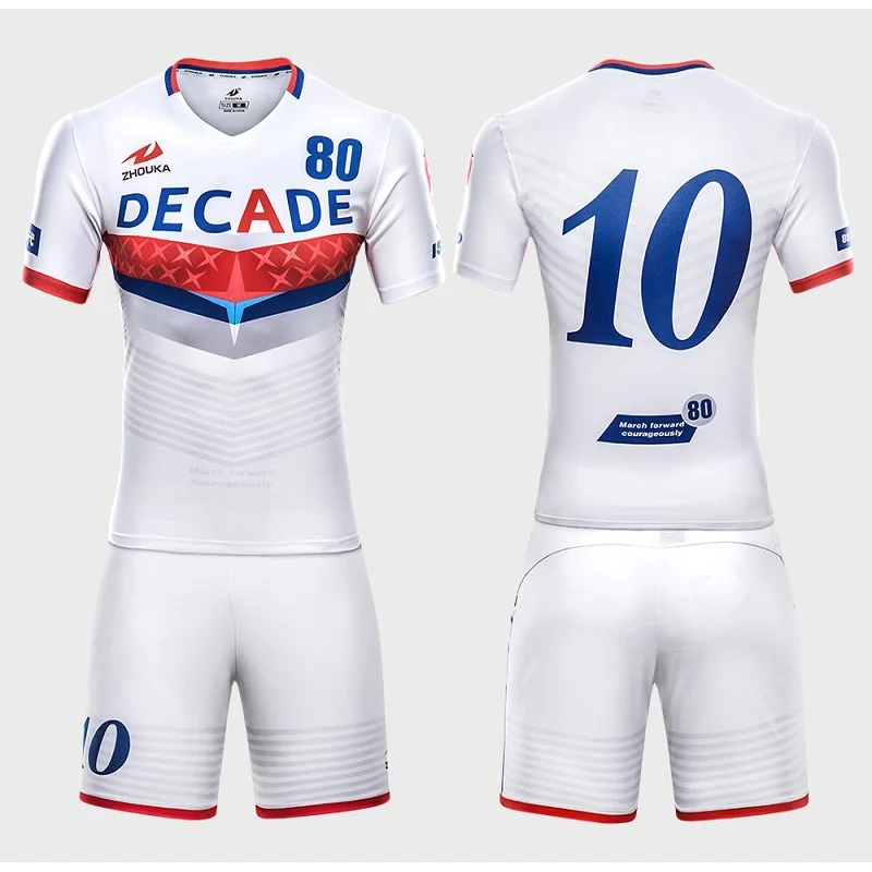

2019 Men Adult Football Uniform Short 100% Polyester Sublimation Printing Jersey Soccer Set Football Kit Sportswear Clothes