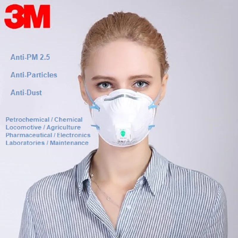 

1/5pcs 3M FFP2 8822 Industrial Dust PM 2.5 Filter Coldflow Valve Anti-haze Smoke Influenza Prevent Mask