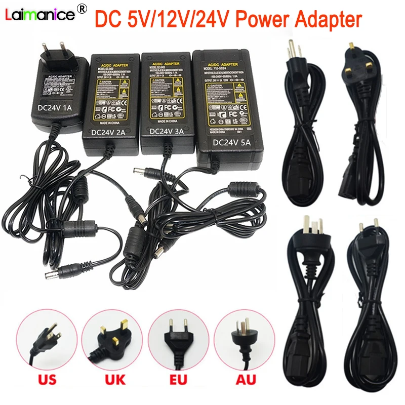 

Power Driver Plug DC5V 12V 1A 2A 3A 5A 6A 8A Lighting Transformers Power Supply Adapter Converter Charger for LED Strip Light