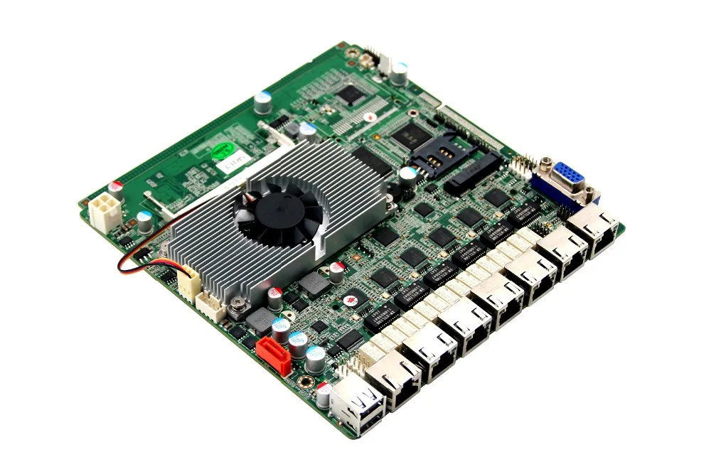 6 lan port mainboard 6 rj45 port motherboard J1900 mini motherboard