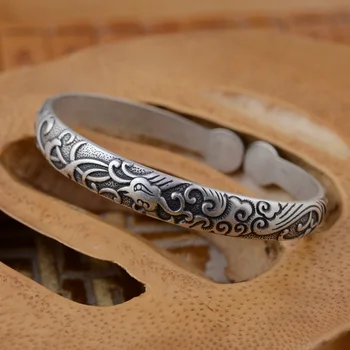 

[silver] silver deer king S990 Bracelet wholesale carved exquisite matte female personality