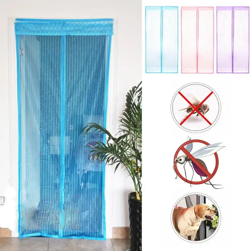 

Magnetic Summer Curtain Anti-Mosquito Fly Bug Yarn Curtain Automatic Closing Door Mesh Door Curtain Home Decor 210 X 90 cm