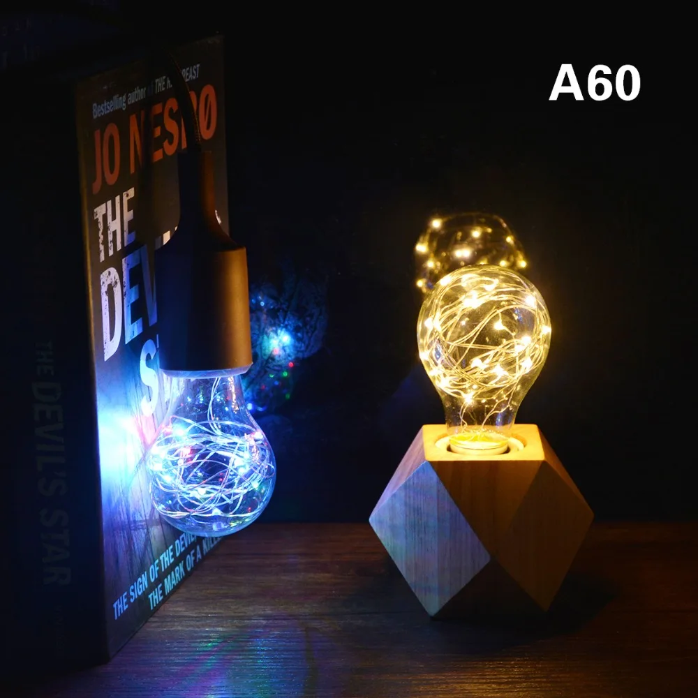4 Вт Светодиодный светильник-спираль, лампа Эдисона, лампа E27 110 В 220 В, 3D фейерверк, винтажный Ампульный декоративный светильник ing