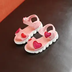 Женские босоножки летняя детская обувь детские сандалии для девочек из искусственной кожи обувь принцессы с цветком для девочек
