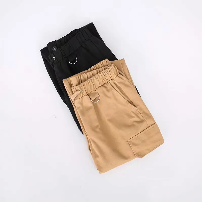 2019 последние весенние модные брюки карго женские с высокой талией Stresswear хаки