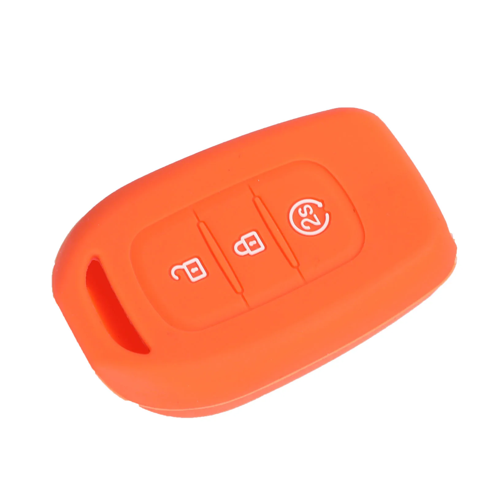 jingyuqin Renault Duster Sandero Logan Clio Captur Laguna Scen For 3 Buttons Silicone Remote Key Fob Case Cover - Название цвета: orange