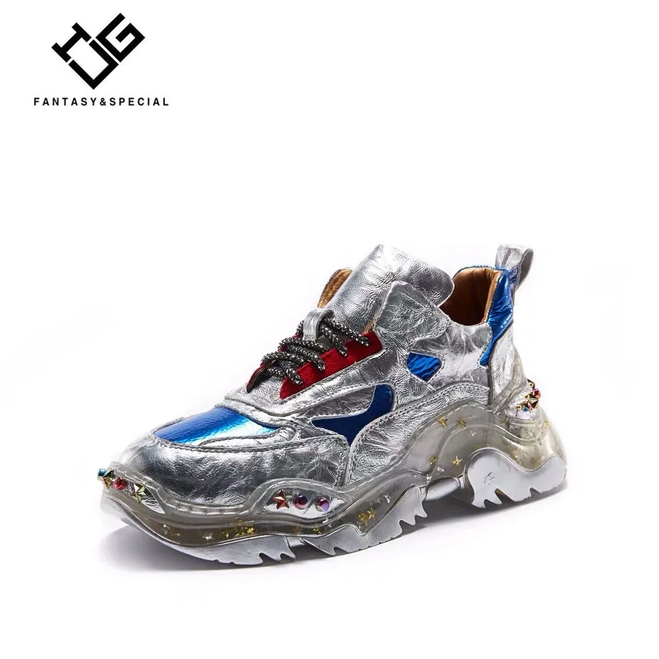 

IGU 2019 Sneaker Women Sports Shoes Punk Low Top Thick Sole Dad Shoes Designers Zapatos Mujer Leisure Style Shoes Female