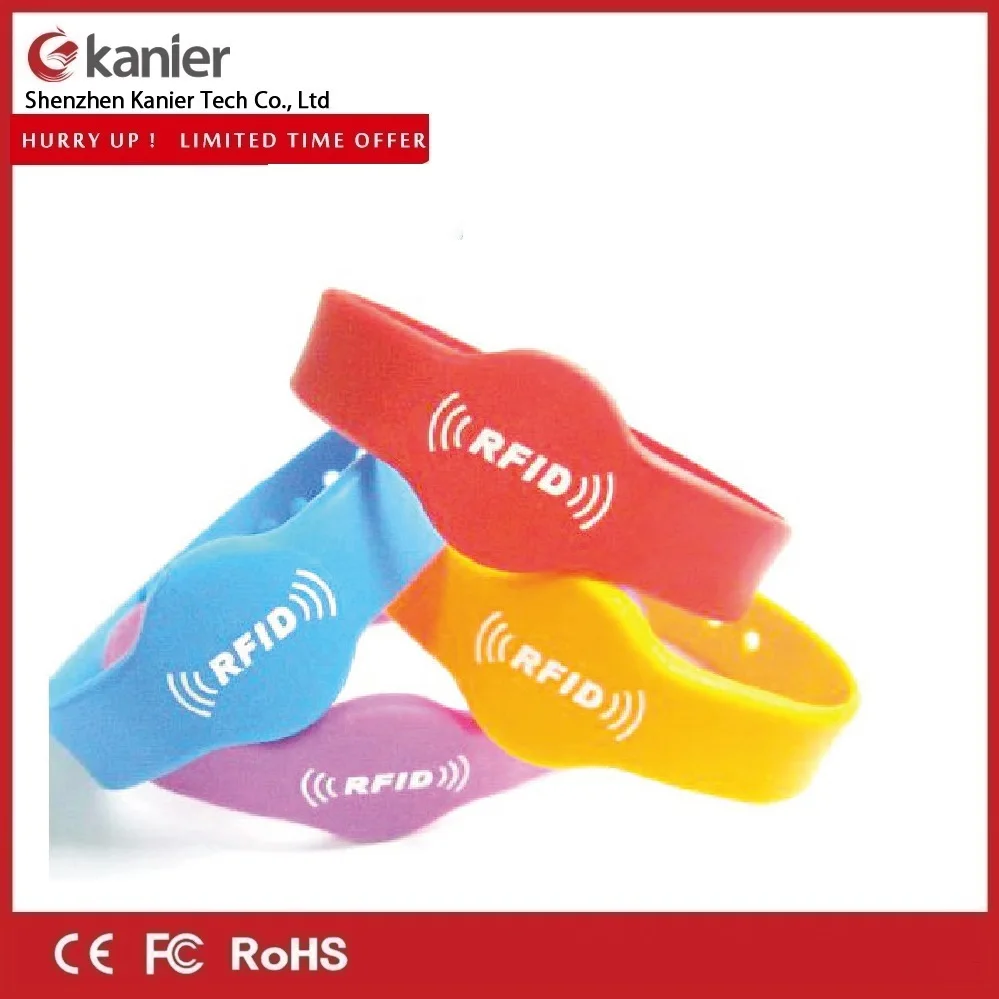 

Color 125khz Rfid Waterproof Proximity ID Card EM card RFID wristbands bracelets and wrist band ID TK4100 silicone id wristband