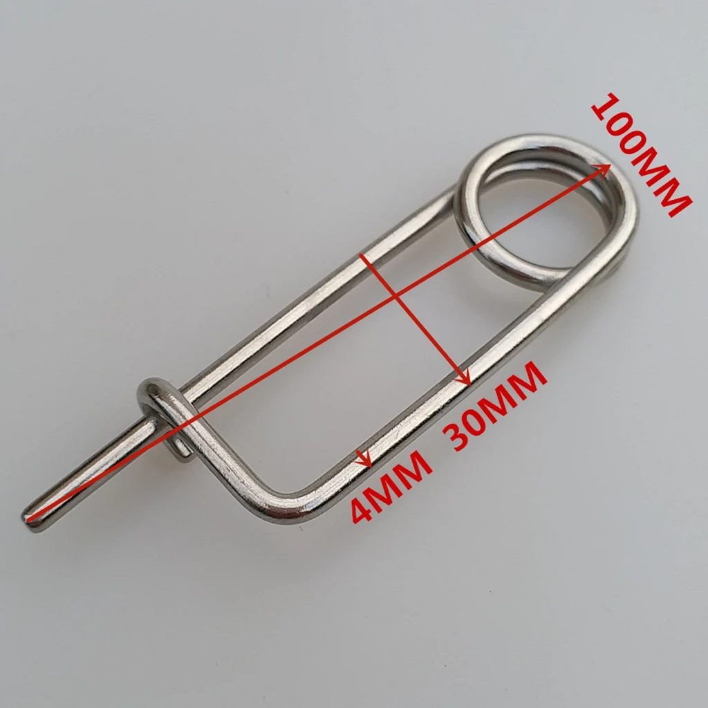 2pcs/Pack Stainless Steel Safety Pin Clip Heavy Hooks for Scuba Diving Kayak Boating Fishing Drifting Accessories