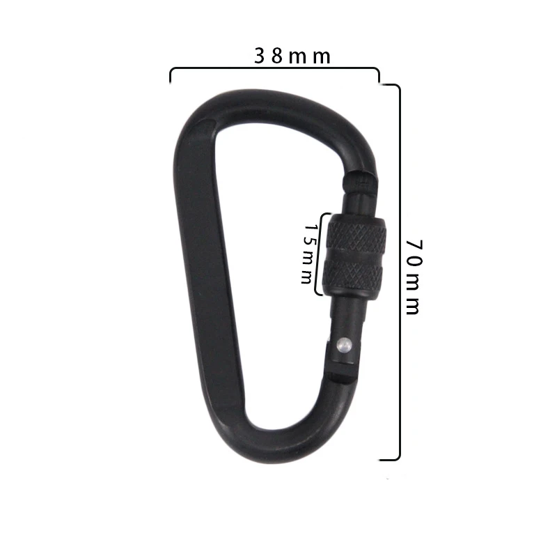 Aluminum Alloy Carabiner D-Ring Key Chain Clip Camping Keyring Snap Hook