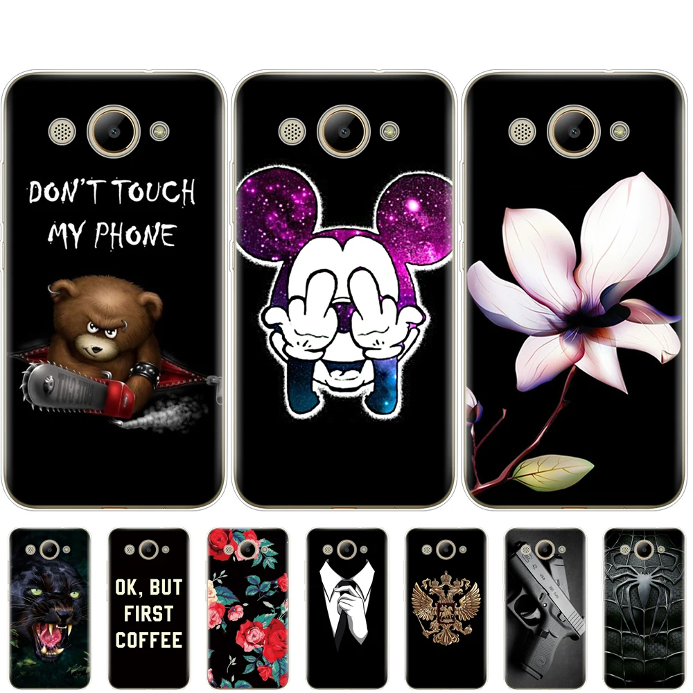 

For Huawei Y3 2017 Case Soft Silicon Huawei Y3 2017 Transparent Back Cover 5.0'' TPU Y 3 2017 Phone Case protective coque bumper