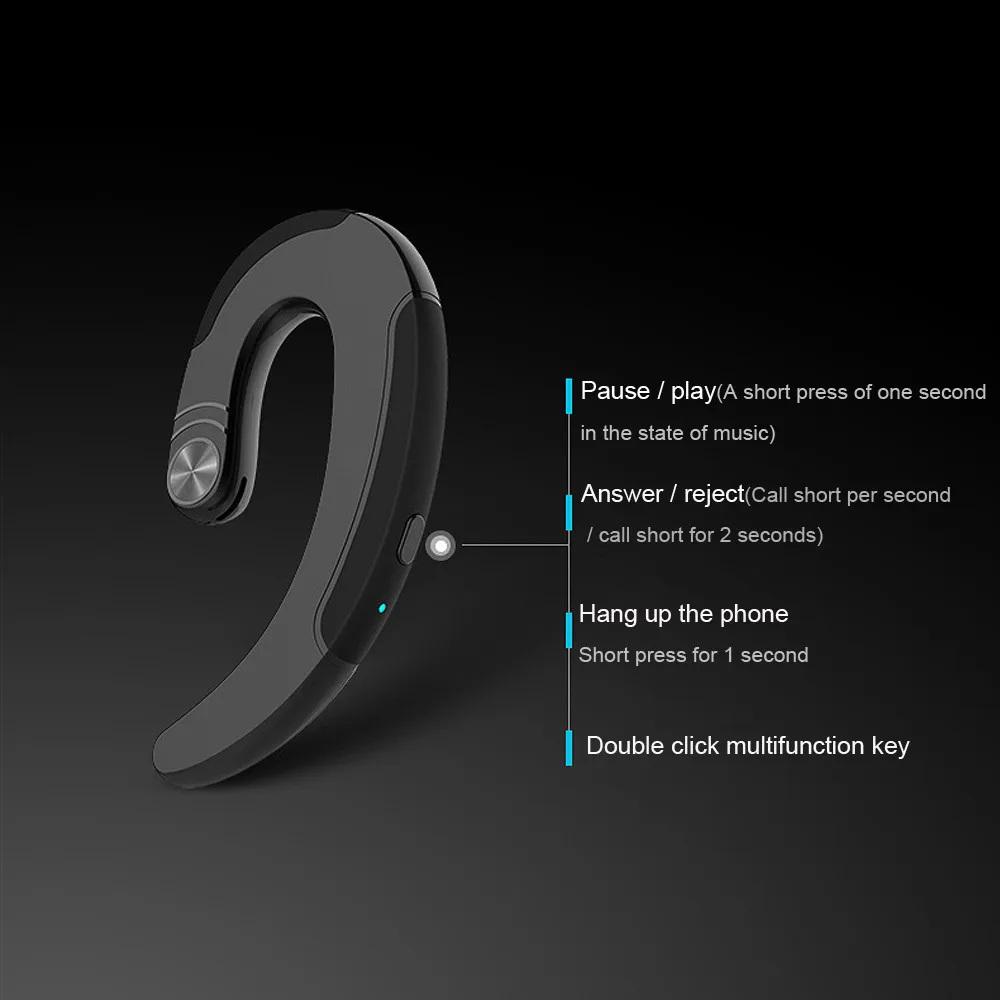 Для телефона iPhone Xiaomi беспроводные Bluetooth наушники ушные крючки безболезненная гарнитура Blutooth Sport Bone Conductio