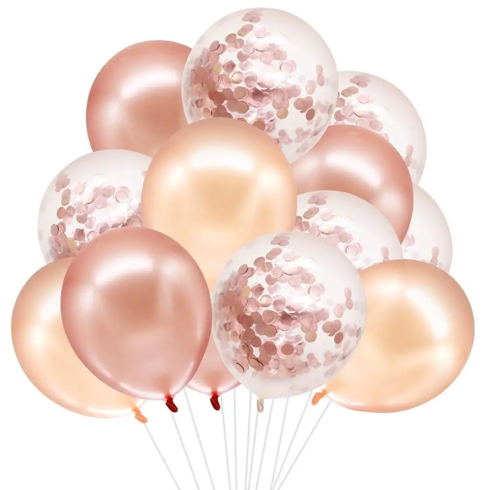 1 комплект 18 дюймов звезда розового золота сердце фольги Воздушные шары воздушный шарик для свадьбы гелий шарик для дня рождения вечерние украшения Дети балон - Цвет: 15pcs 12inch