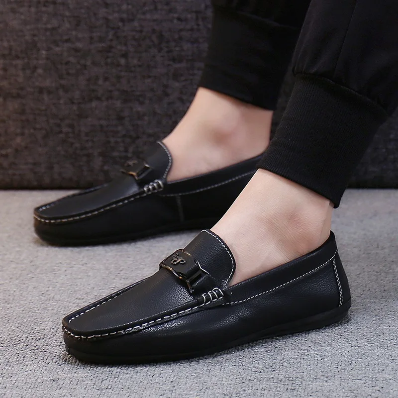 

Original Moccasins Gommino Leather Driver Sylvie Web Buckle Loafer Slipper Men Casual Driving Business Comfortable Luxury Shoes