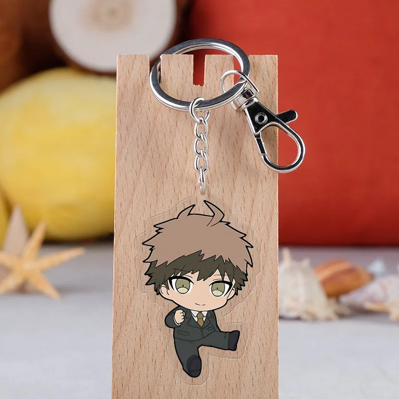 

Liste&Luke Anime Danganronpa: Trigger Happy Havoc Monokuma Acrylic Keychain Cartoon Transparent Double-sided Pendant Key Ring
