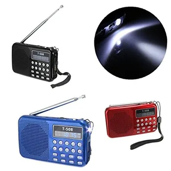 

Portable Mini 50mm Internal Magnetic T508 LED Stereo FM Radio Speaker USB TF Card MP3 Music Player
