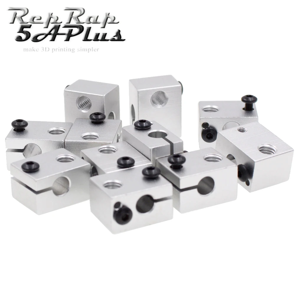 5Pcs V6 Aluminium Heating Block Hot End 20 16 12 Mm Reprap 3D Printer Metal huismerk kopen in de aanbieding