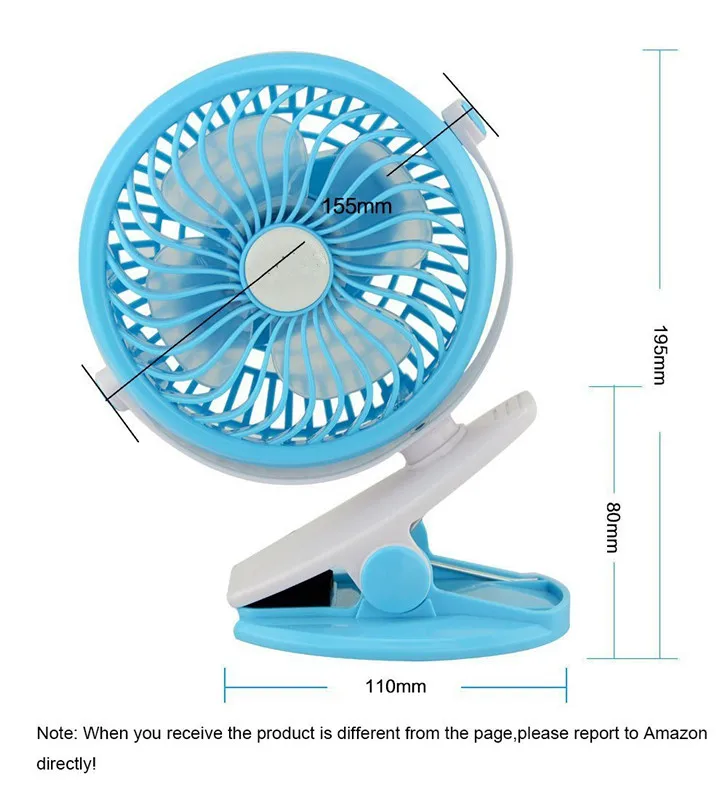 Перезаряжаемые Портативный клип мини вентилятор 360 градусов вращения Настольный вентилятор USB немой Детские коляски вентилятор для Офис Открытый путешествия