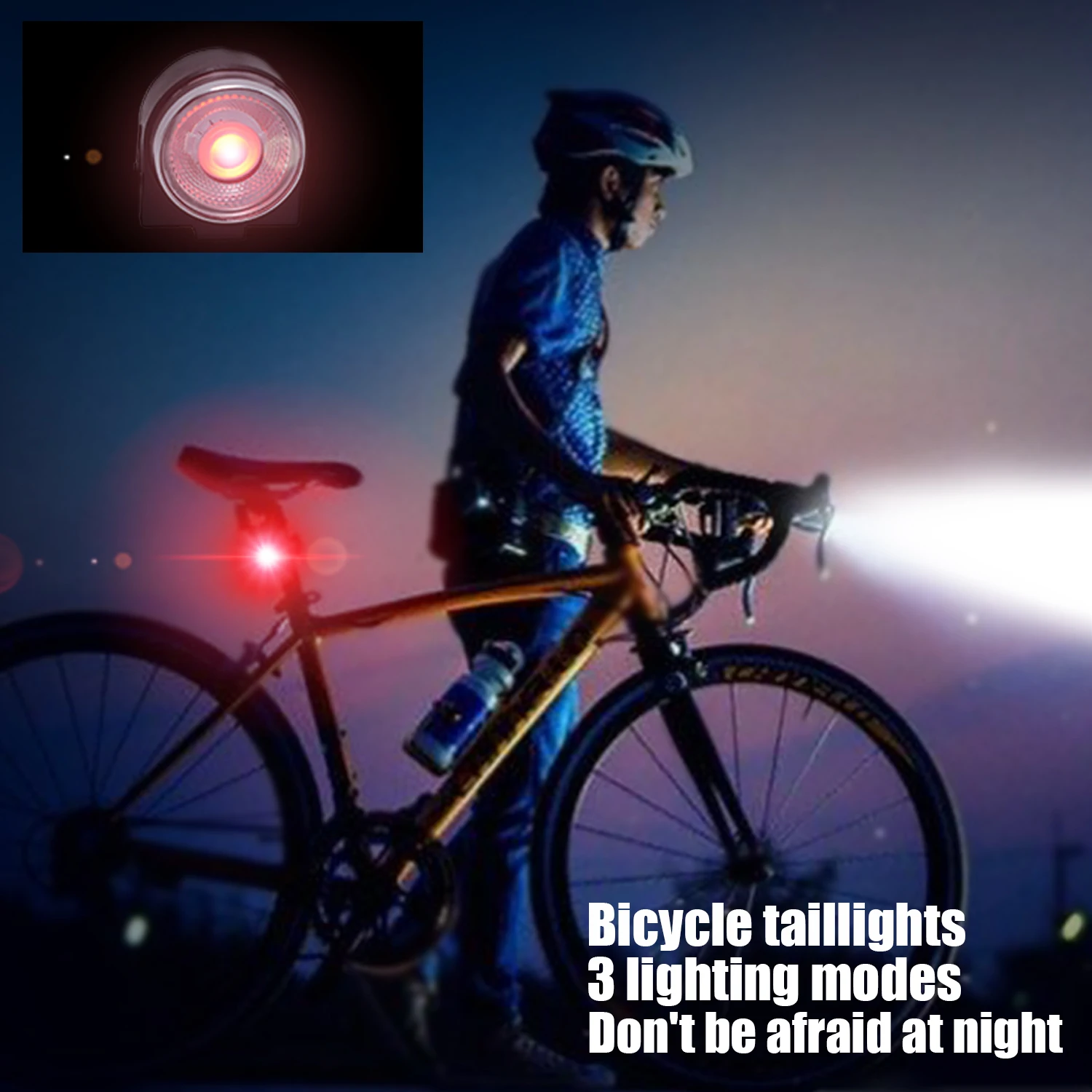 USB Перезаряжаемые велосипед задний фонарь безопасности красная сигнальная лампа супер яркий фонарь фары для велосипеда 7 цветов Изменение