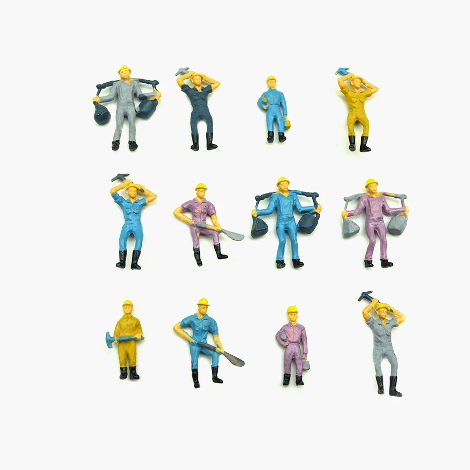 

Teraysun Wholesale 1:50 Model railway worker miniature ABS plastic figure for architecture model train layout