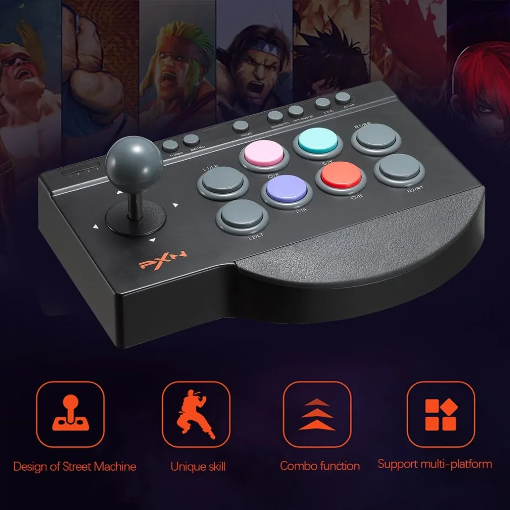 

PXN - 0082 Arcade Joystick Game Controller Gamepad for PC/PS3/PS4/XBOX ONE/SWITCH Gaming Joystick And MACRO for Switch
