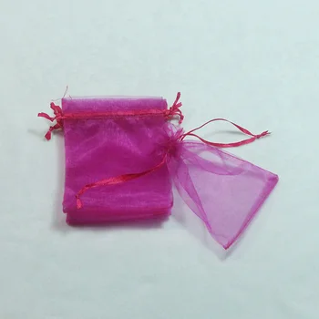 

ALY Wholesale 50pcs/lot 30x40cm Fabric Organza Bags For Wedding Favour Gift Jewelry Pouches Candy Bag Fushia Color Organza Bags