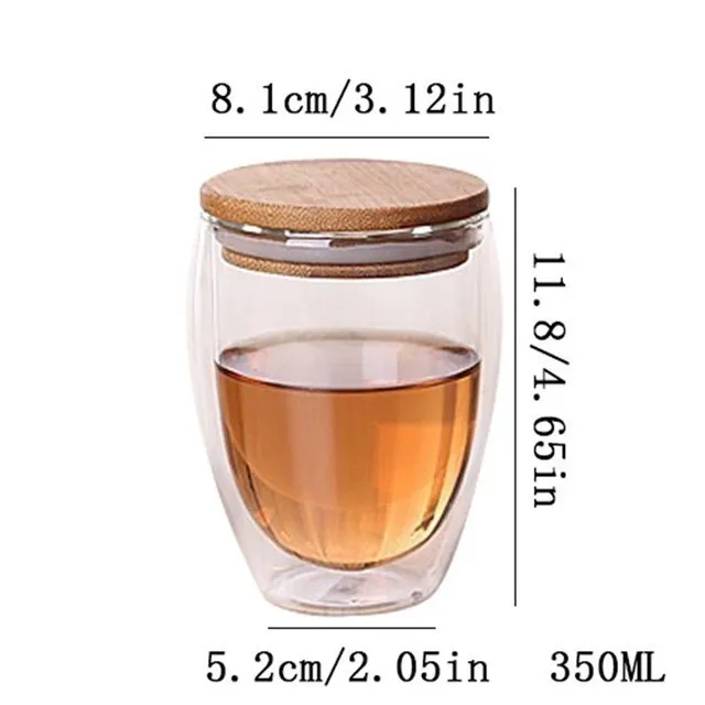 80-450 мл термостойкая стеклянная чашка с двойными стенками, пивная кофейная чашка с сердцем, ручная работа, Кружка для здорового напитка, чайные кружки, прозрачная посуда для напитков - Цвет: K 350ml