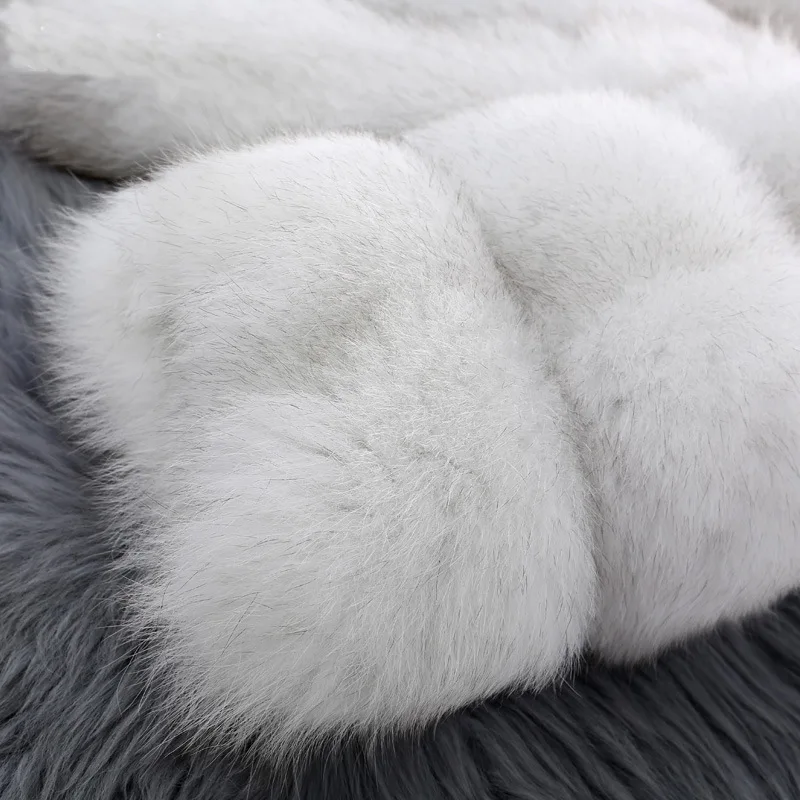 Real Fur Coat Women Luxury Short Style Party Fur Jacket Flurry Natural Fur Coat Three Quarter Sleeve rf0247