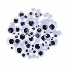 Not Self adhesive 100PCS Mixed 7mm 10mm 12mm 15mm 20mm Dolls Eye For Toys Dolls Googly