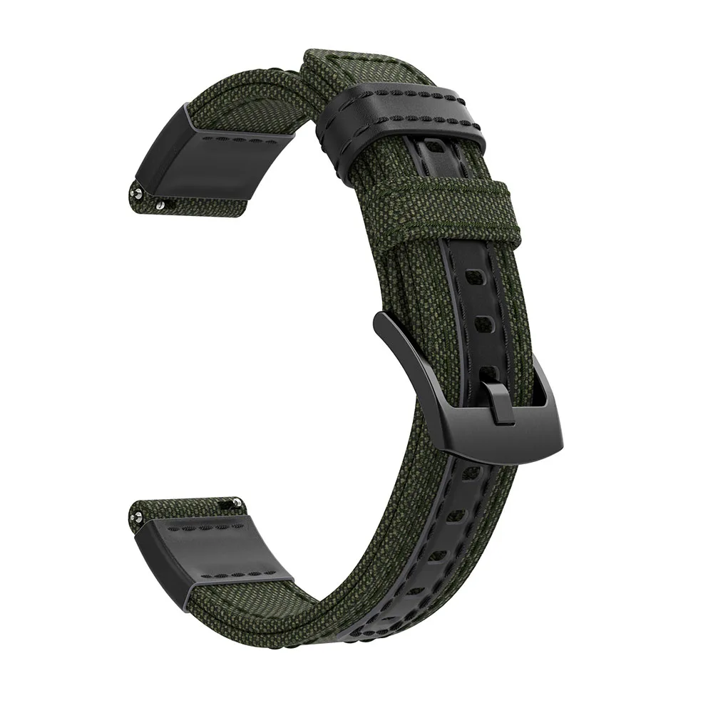 Тканый нейлоновый ремешок для наручных часов ремень для samsung Шестерни S3 S2 спортивные Galaxy Watch 46 мм 42 мм активный сменный Браслет ремешок для часов 20/22 мм - Цвет ремешка: Army green