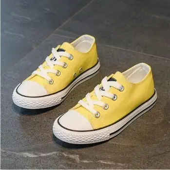 

New Classic Children Canvas Shoes Girls Boys Candy Sneakers Tendon Sole Casual Shoes Solid Color Chaussures Garcon Enfant