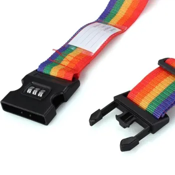 

COSW 2pcs Stylewith Coded Lock NI5L Travel Luggage Suitcase Strap Baggage Backpack Belt