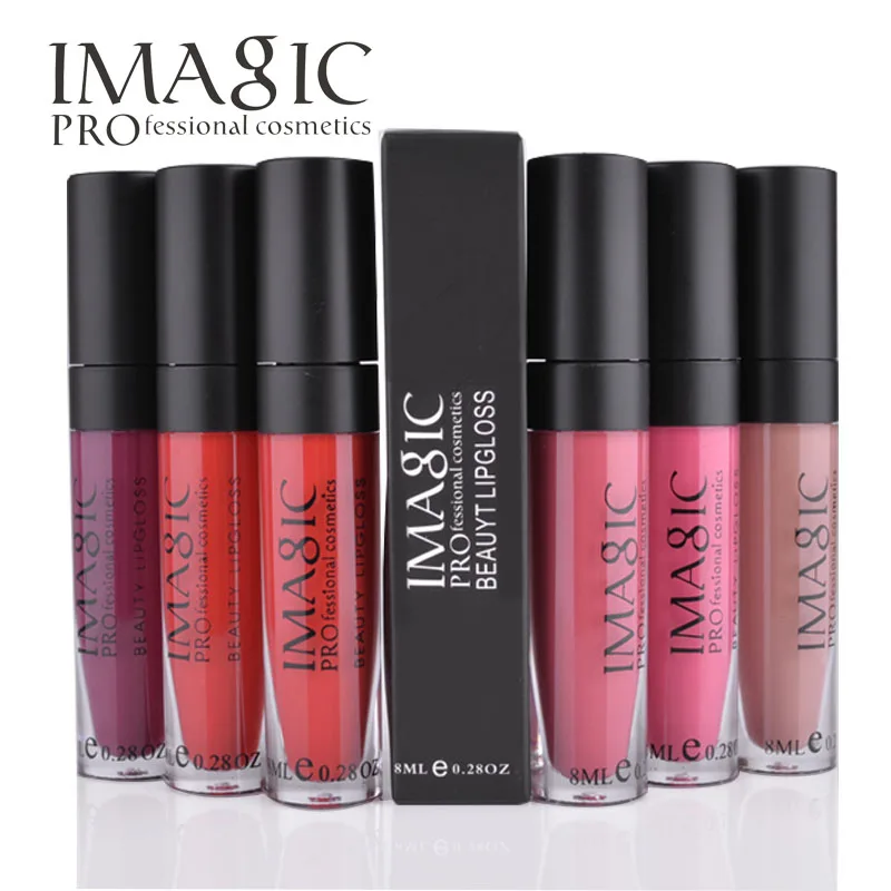 IMAGIC 12 color matte lip gloss/set waterproof beauty makeup tool