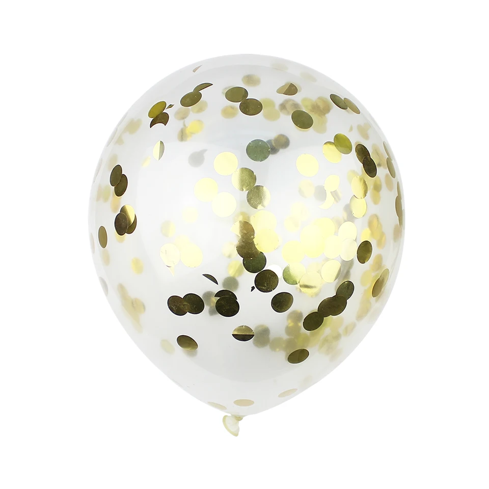 5 шт. 12 дюймов конфетти воздушные шары прозрачный латексный шар Клей Лента в горошек свадебные украшения счастливый день рождения, детский душ вечерние принадлежности