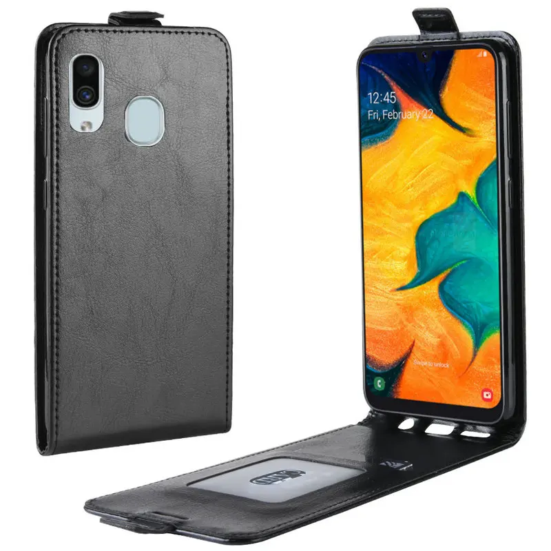 Кожаный чехол книжка для Samsung Galaxy A30 SM A305FD A20 A40 A50 A10 кожаный бумажник в стиле ретро