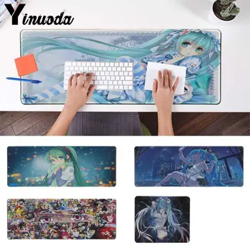 

Yinuoda Non Slip PC Hatsune Miku girl Large Mouse pad PC Computer mat mouse mat high quality DIY picture with edge locking