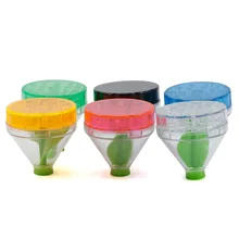Hot 3 camada 50mm estilo funil Plástico folha Vento material de fumar cigarro de tabaco moedor de ervas queima de presente peça(China)
