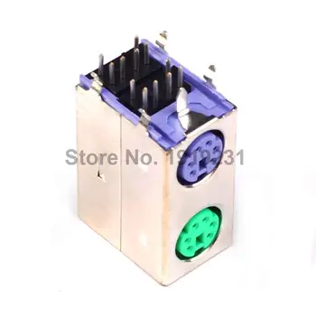 

10PCS PS2 Double Socket PS2 Socket Keyboard and Mouse Socket PS2 Double Seat