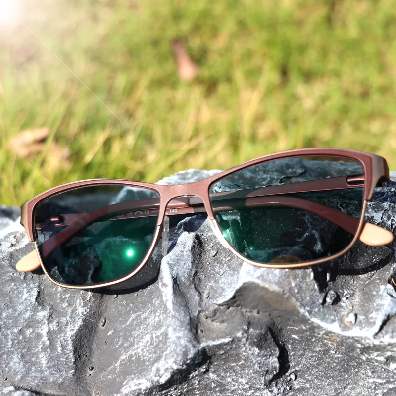 0-0,50-0,75-175-5,5-6 металлическая оправа фотохромные солнцезащитные очки Хамелеон линзы близорукость очки женские близорукие очки