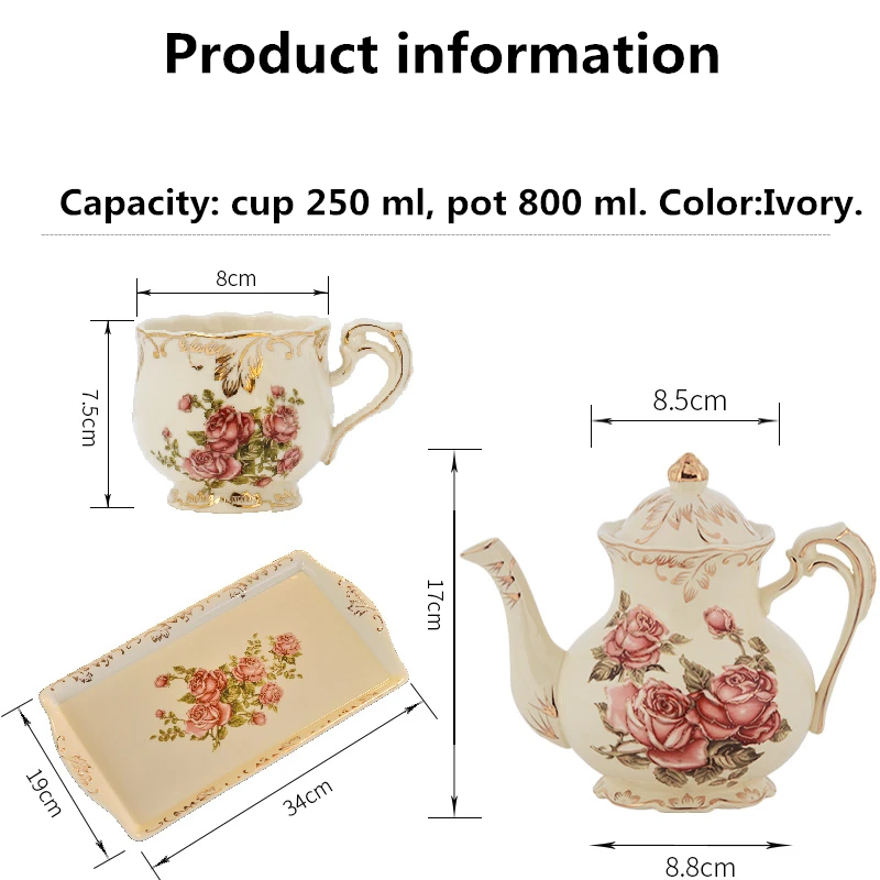 Фарфоровые чайные чашки YOLIFE цвета слоновой кости с подносом в подарок|porcelain cup