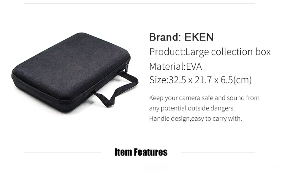 Supporti per Gopro Accessori Set per go pro eroe 7 nero 6 5 kit 3 modo selfie bastone per Eken h9r H8R/per xiaomi yi CASO di EVA 15