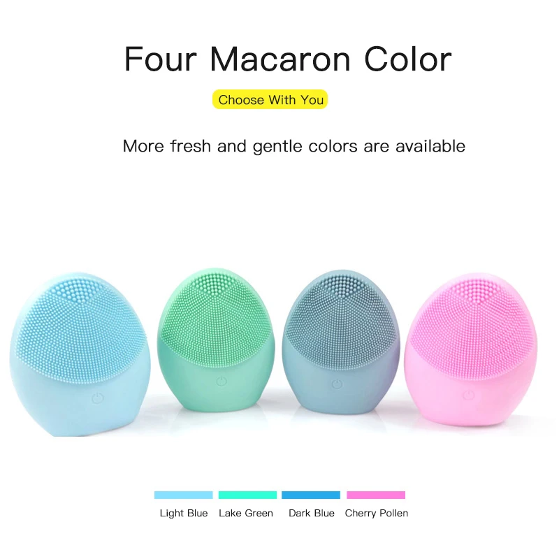 Mini Electric Facial Cleaning Brush silicone Face Cleaning tool Waterproof Washing Machine Face Brush