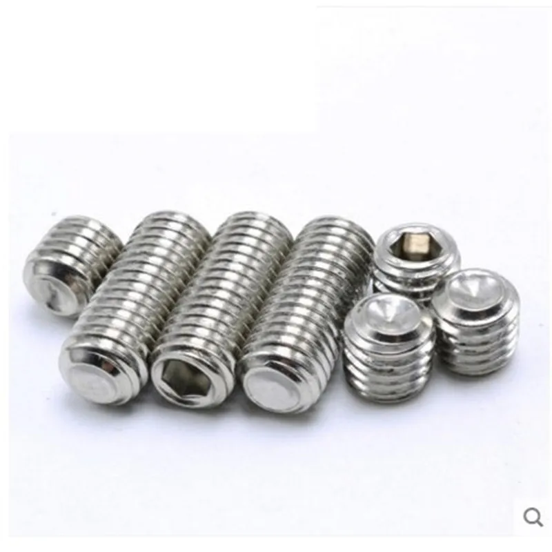 

50Pcs DIN916 M2 M2.5 M3 M4 M5 304 Stainless Steel Grub Screws cup point set grub screw