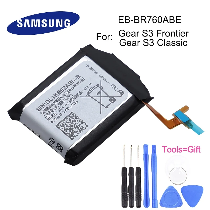 

EB-BR760ABE 380mAh Battery For Samsung Gear S3 Frontier Gear S3 Classic SM-R760 SM-R770 SM-R765