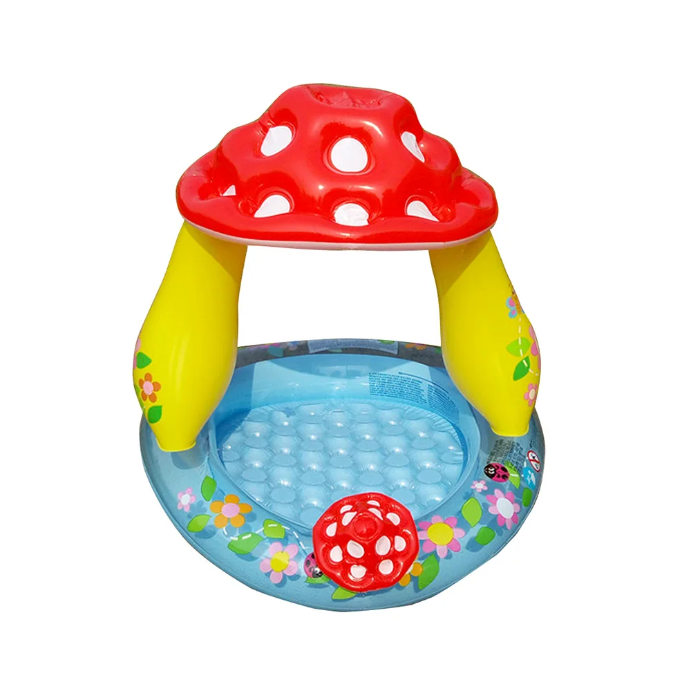 Children Swimming Pools Baby Pool Mushroom Kids Awning Pool Basin Inflatable Garden Pools For Children Summer Baby Water Pool - Цвет: WJ3658A