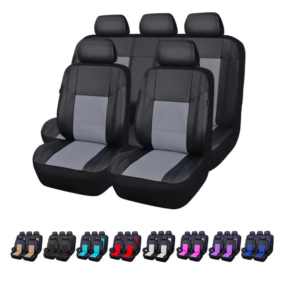 Новые роскошные универсальные автомобильные чехлы на сиденья из искусственной кожи для toyota lada kalina granta priora renault logan