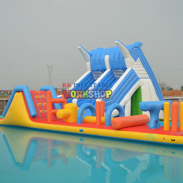 Sea World Octopus Jurassic Inflatable Dinosaur Water Park, Giant Outdoor Inflatable Fun City Playground for sale 1