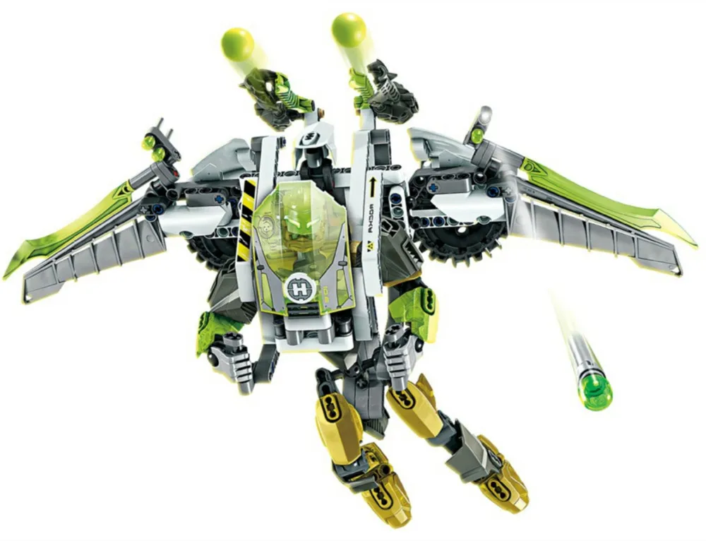 

292pcs JET ROCKA 44014 Brain Attack Hero Factory 5.0 Star Soldier Kids Toys Gift Building Bricks Blocks Kids Toys Gifts