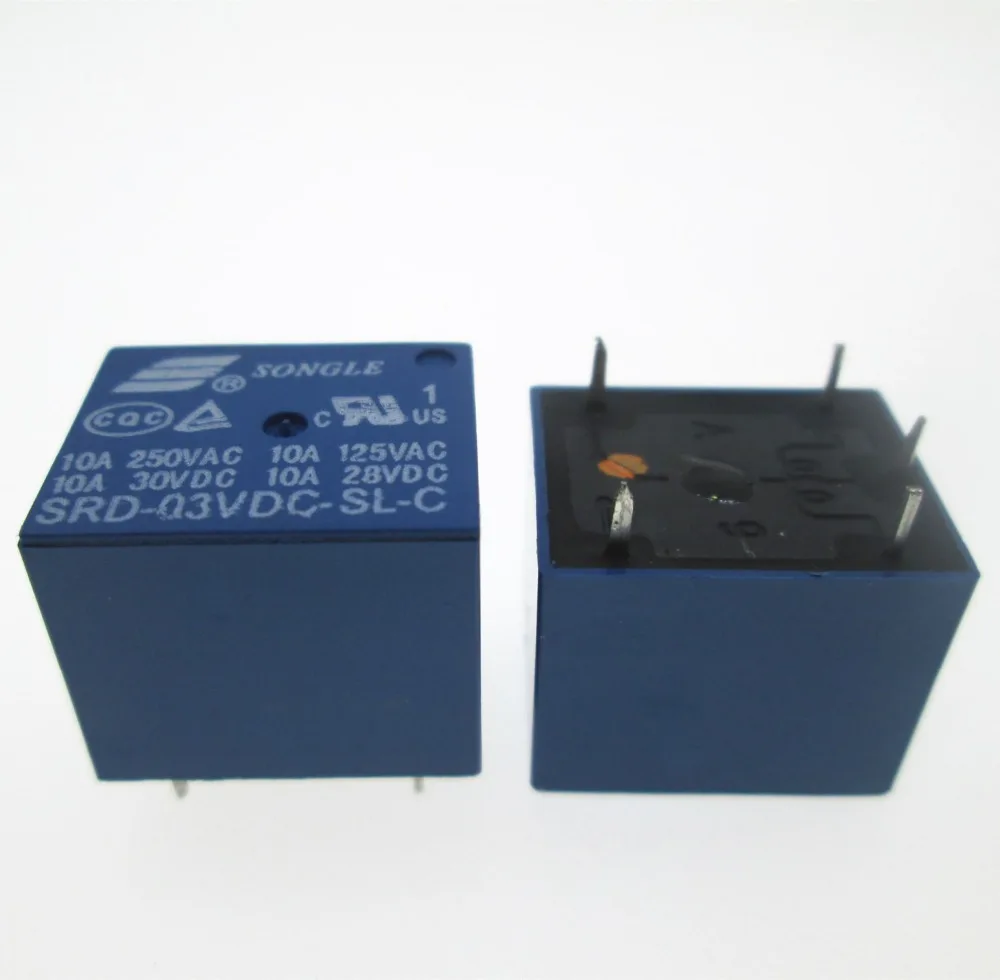 Горячая Новинка! Реле 3V SRD 03VDC SL C 3VDC 10A 250VAC T73 SONGLE DIP5|Реле| |